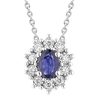 Collana Bliss Donna BL CHARLESTON in Oro bianco Zaffiro blu 20115696